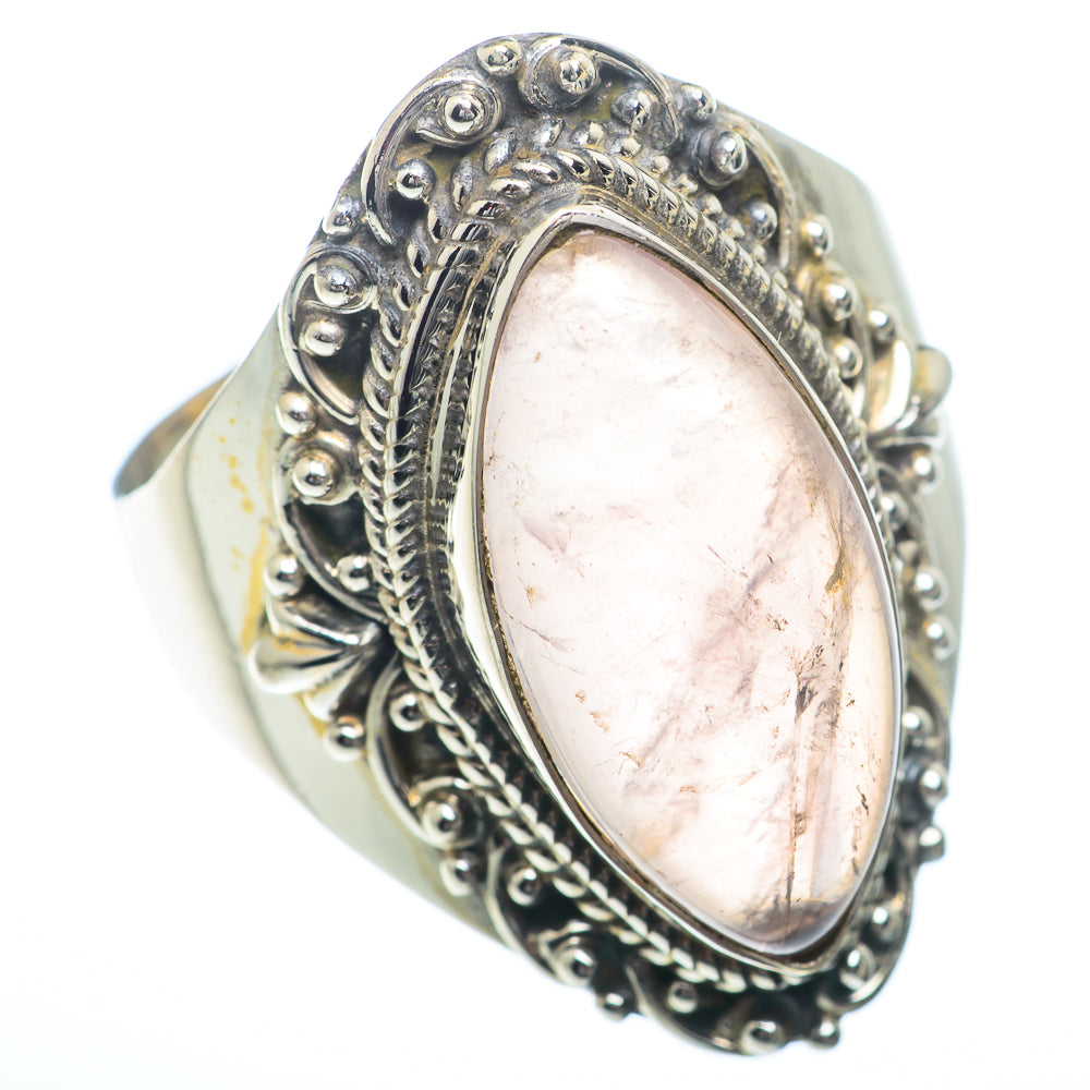 Rose Quartz Rings handcrafted by Ana Silver Co - RING73204