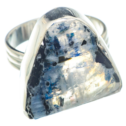 Rainbow Moonstone Rings handcrafted by Ana Silver Co - RING73216