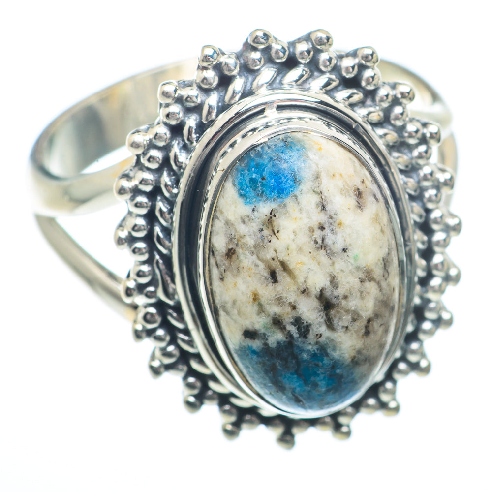 K2 Blue Azurite Rings handcrafted by Ana Silver Co - RING73228