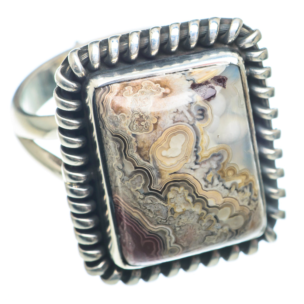 Laguna Lace Agate Rings handcrafted by Ana Silver Co - RING73239