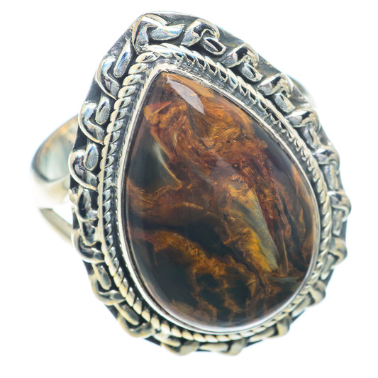 Golden Pietersite Rings handcrafted by Ana Silver Co - RING73240