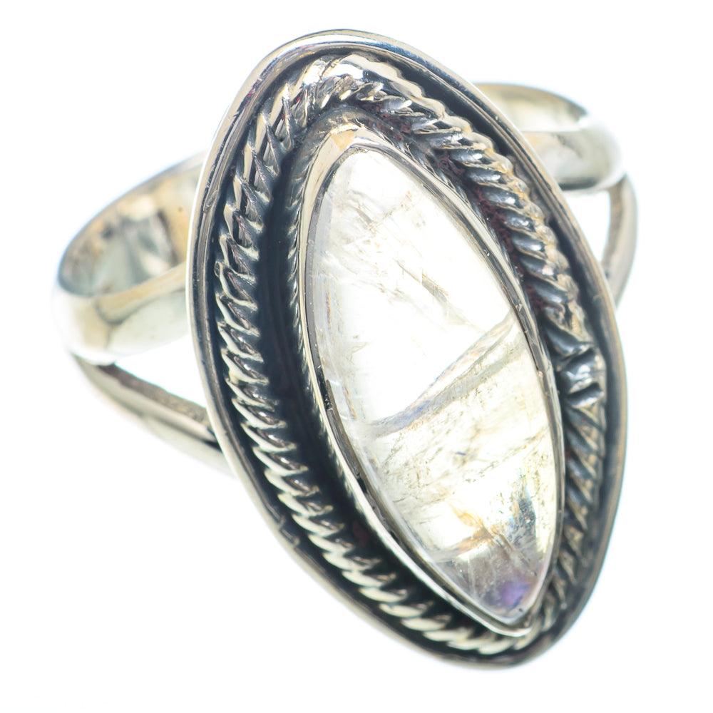 Rainbow Moonstone Rings handcrafted by Ana Silver Co - RING73258