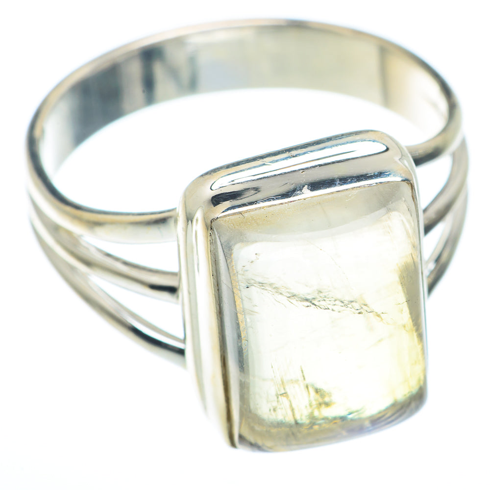 Rainbow Moonstone Rings handcrafted by Ana Silver Co - RING73259