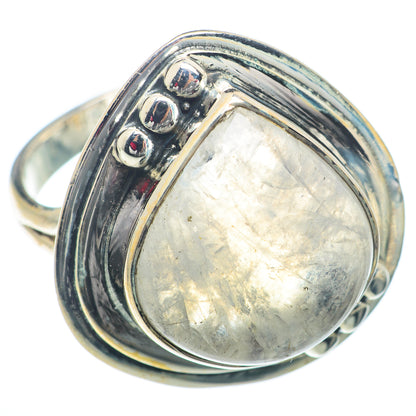 Rainbow Moonstone Rings handcrafted by Ana Silver Co - RING73260