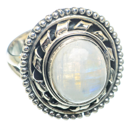 Rainbow Moonstone Rings handcrafted by Ana Silver Co - RING73262