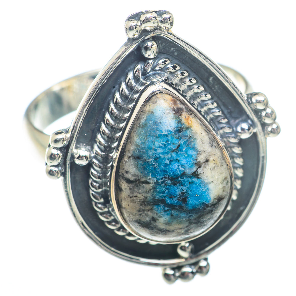 K2 Blue Azurite Rings handcrafted by Ana Silver Co - RING73313