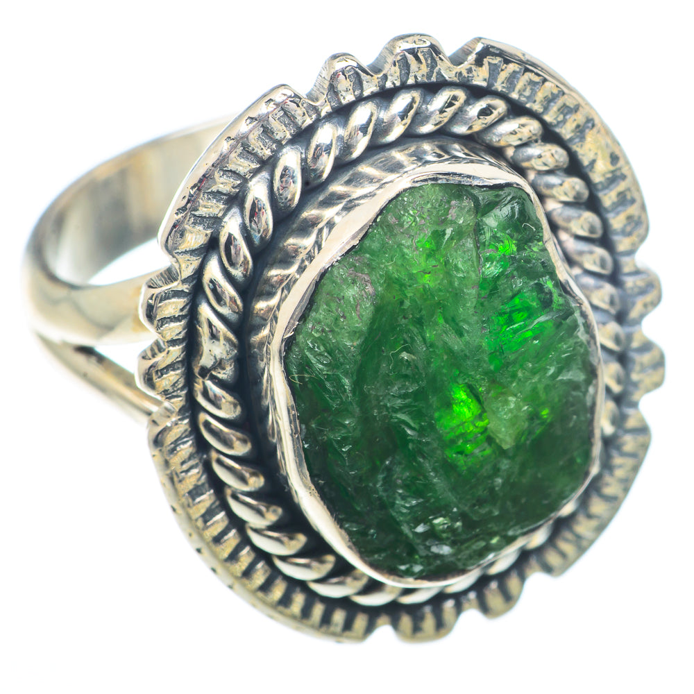 Chrome Diopside Rings handcrafted by Ana Silver Co - RING73317