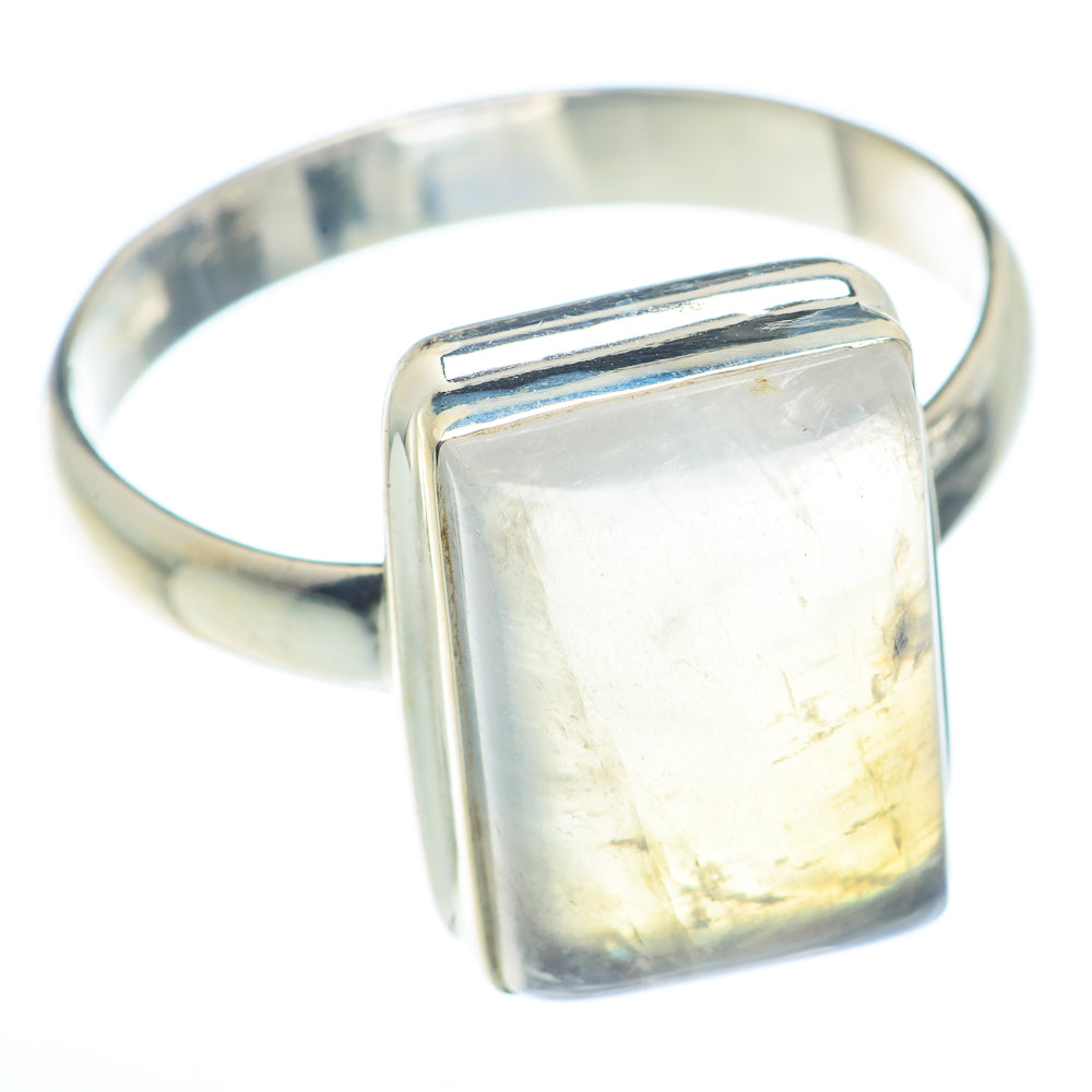 Rainbow Moonstone Rings handcrafted by Ana Silver Co - RING73333