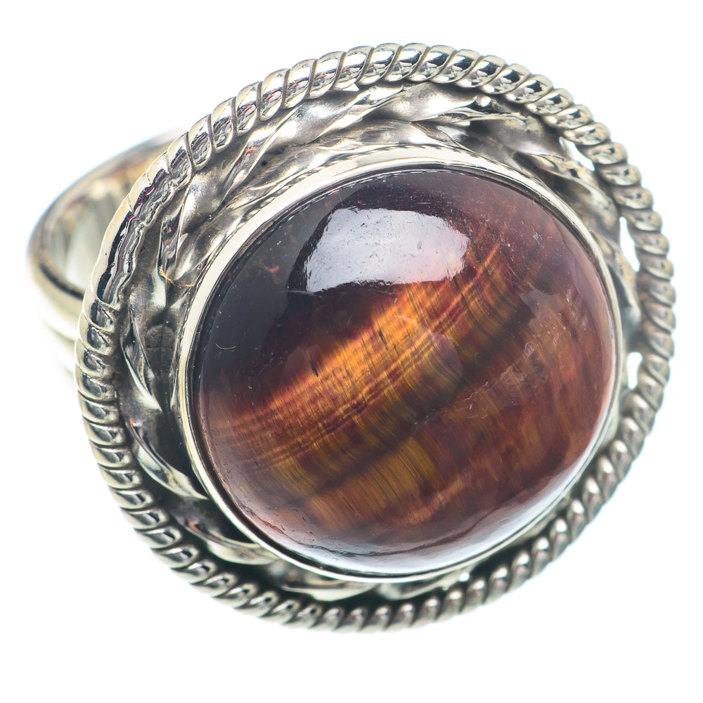 Red Tiger Eye Rings handcrafted by Ana Silver Co - RING73353