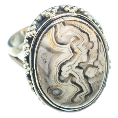 Laguna Lace Agate Rings handcrafted by Ana Silver Co - RING73374