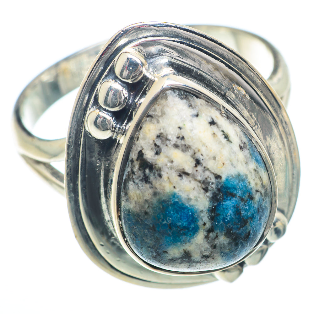 K2 Blue Azurite Rings handcrafted by Ana Silver Co - RING73379