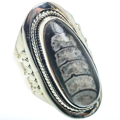 Orthoceras Fossil Rings handcrafted by Ana Silver Co - RING73402