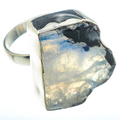 Rainbow Moonstone Rings handcrafted by Ana Silver Co - RING73404