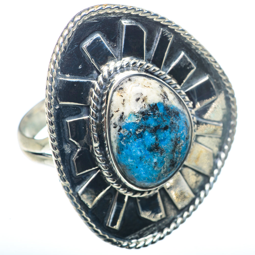 K2 Blue Azurite Rings handcrafted by Ana Silver Co - RING73425