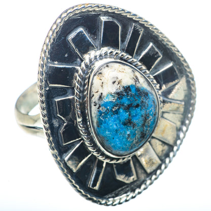 K2 Blue Azurite Rings handcrafted by Ana Silver Co - RING73425