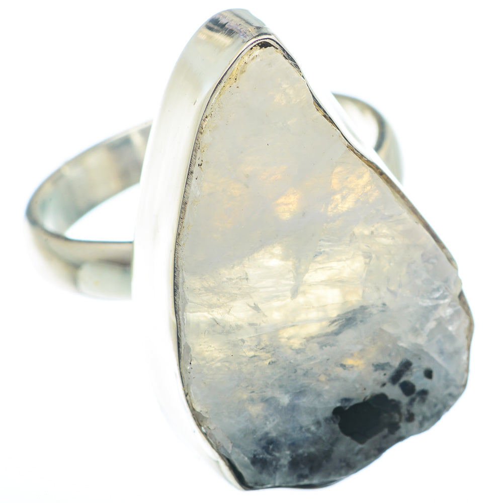 Rainbow Moonstone Rings handcrafted by Ana Silver Co - RING73444