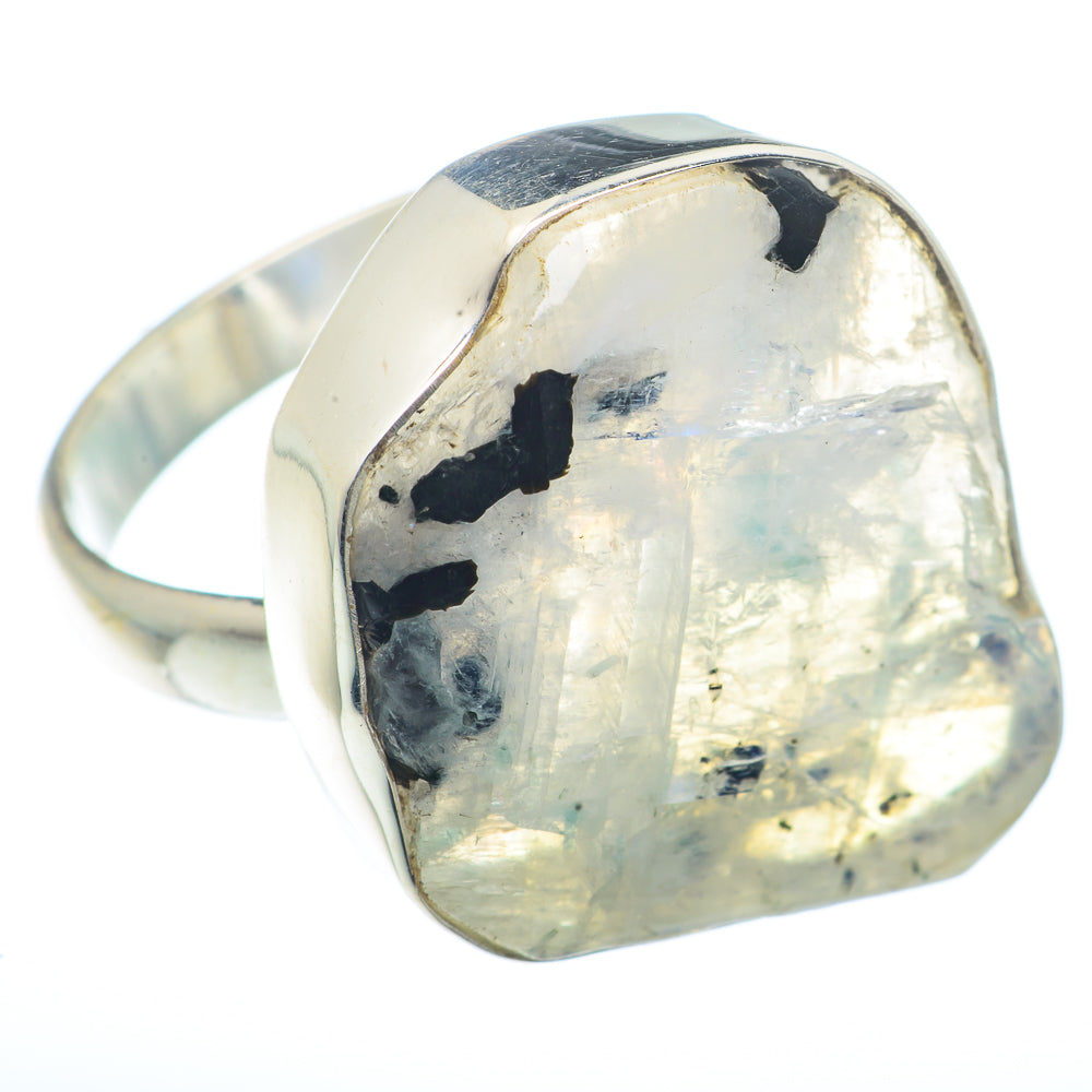 Rainbow Moonstone Rings handcrafted by Ana Silver Co - RING73445