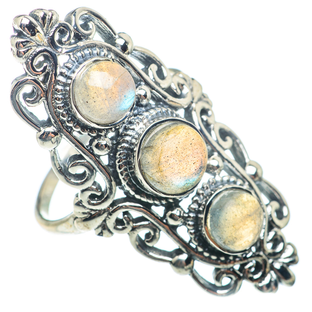 Labradorite Rings handcrafted by Ana Silver Co - RING73450