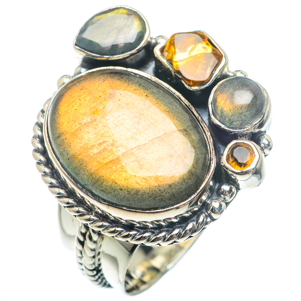 Labradorite Rings handcrafted by Ana Silver Co - RING73462