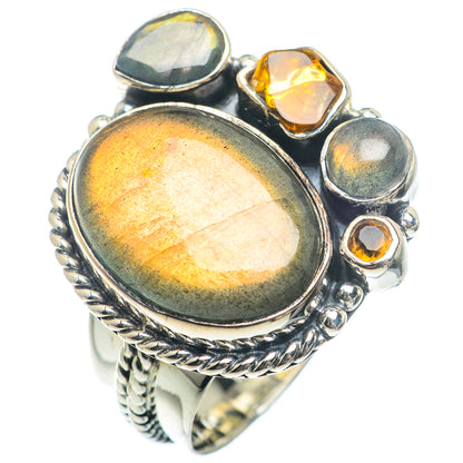 Labradorite Rings handcrafted by Ana Silver Co - RING73462