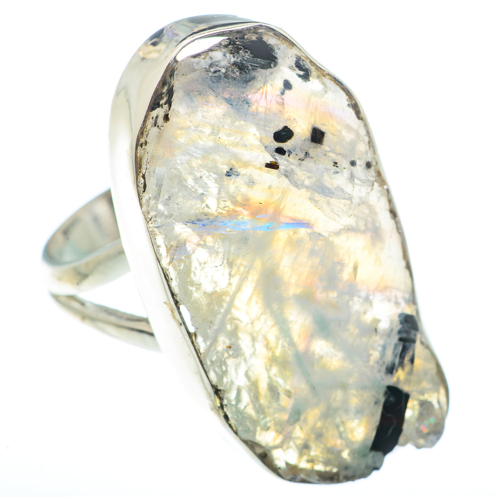 Rainbow Moonstone Rings handcrafted by Ana Silver Co - RING73470