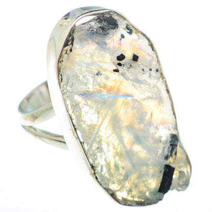 Rainbow Moonstone Rings handcrafted by Ana Silver Co - RING73470