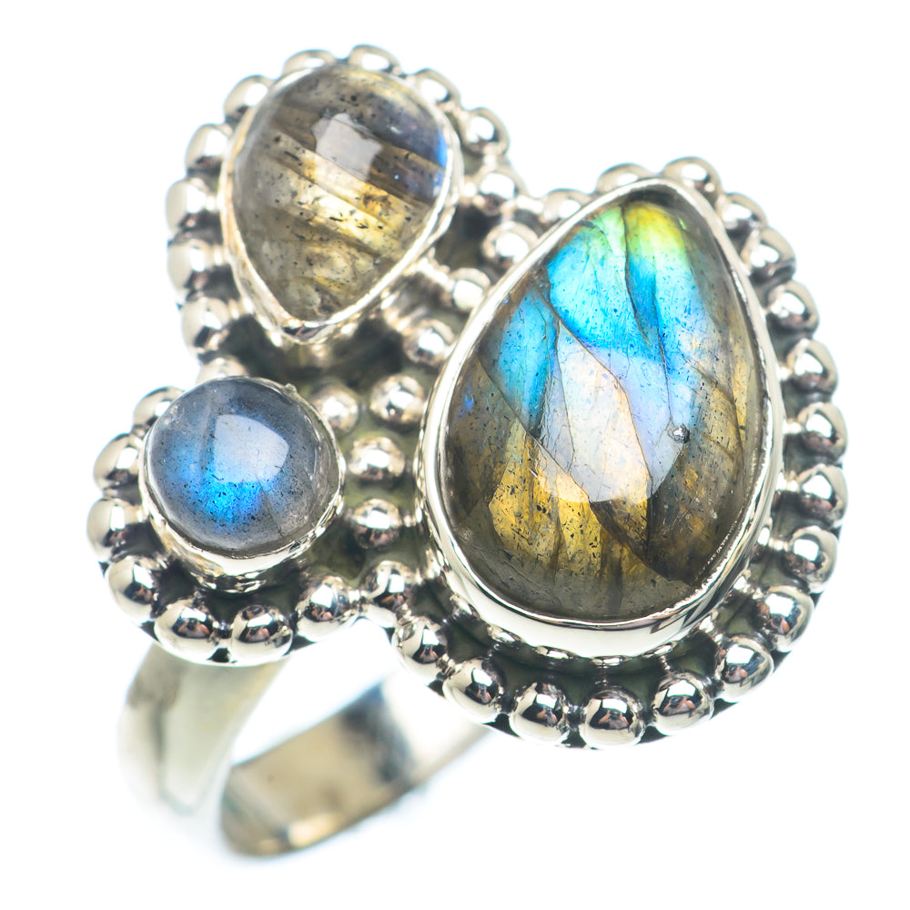 Labradorite Rings handcrafted by Ana Silver Co - RING73482