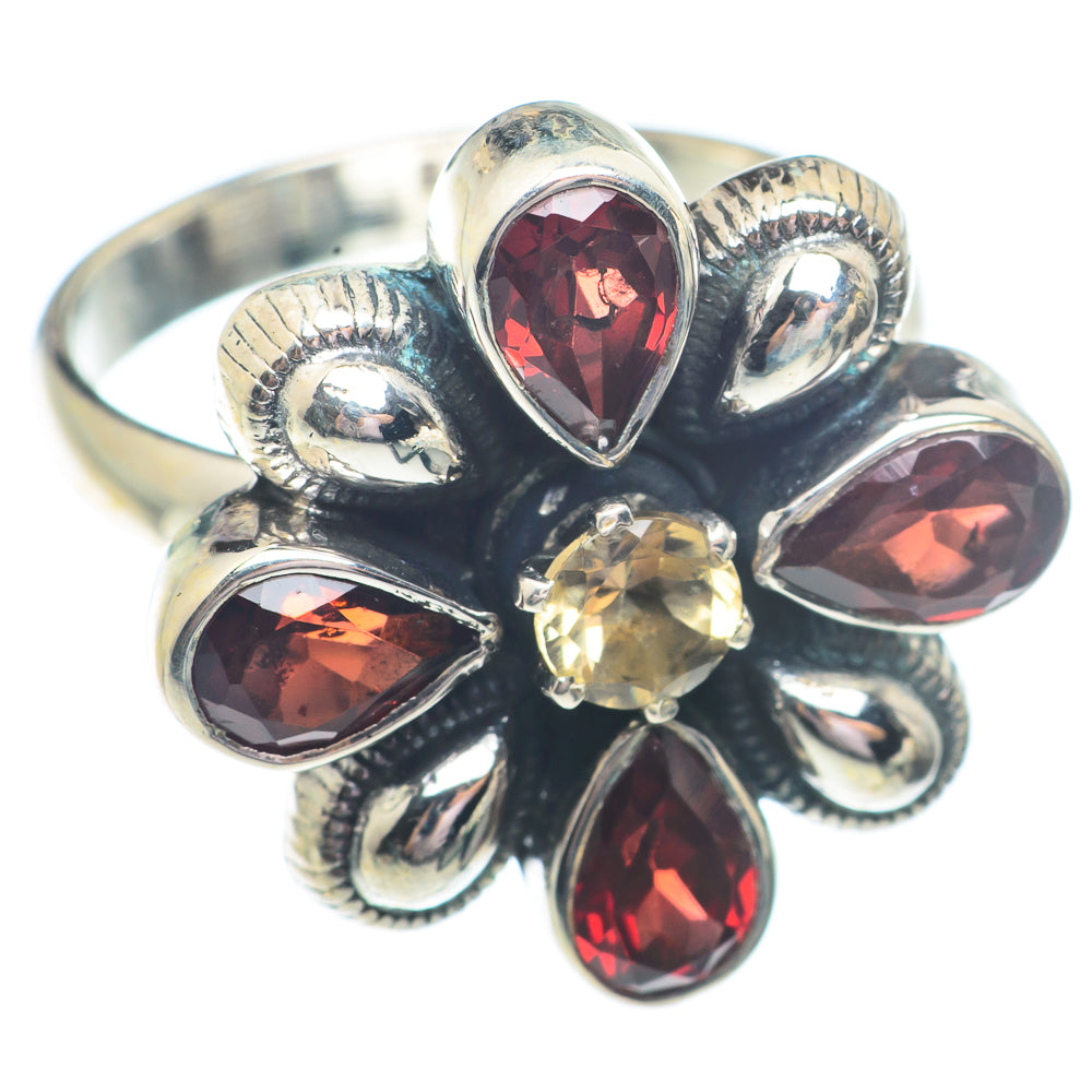 Garnet, Citrine Rings handcrafted by Ana Silver Co - RING73496