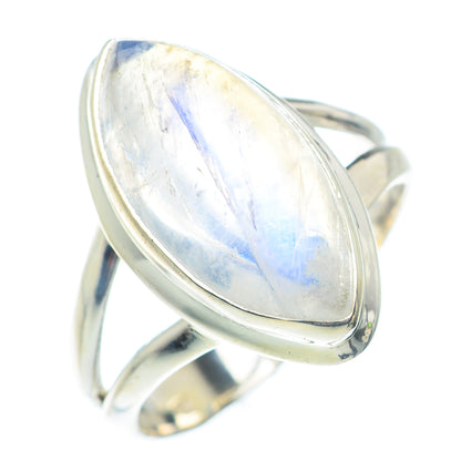 Rainbow Moonstone Rings handcrafted by Ana Silver Co - RING73512