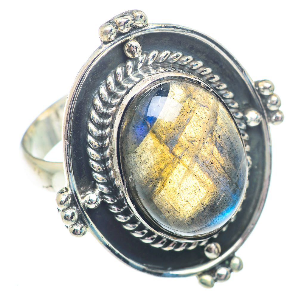 Labradorite Rings handcrafted by Ana Silver Co - RING73525