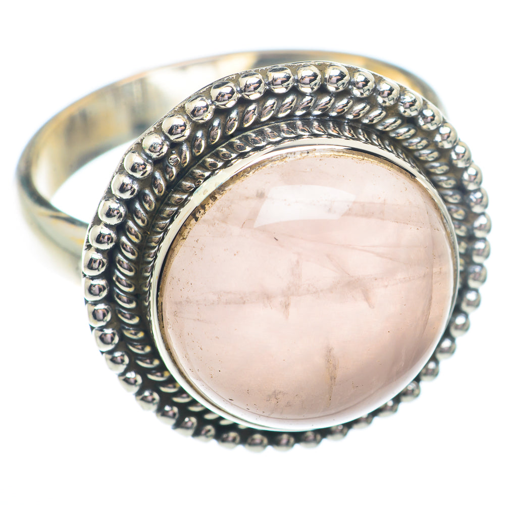Rose Quartz Rings handcrafted by Ana Silver Co - RING73543
