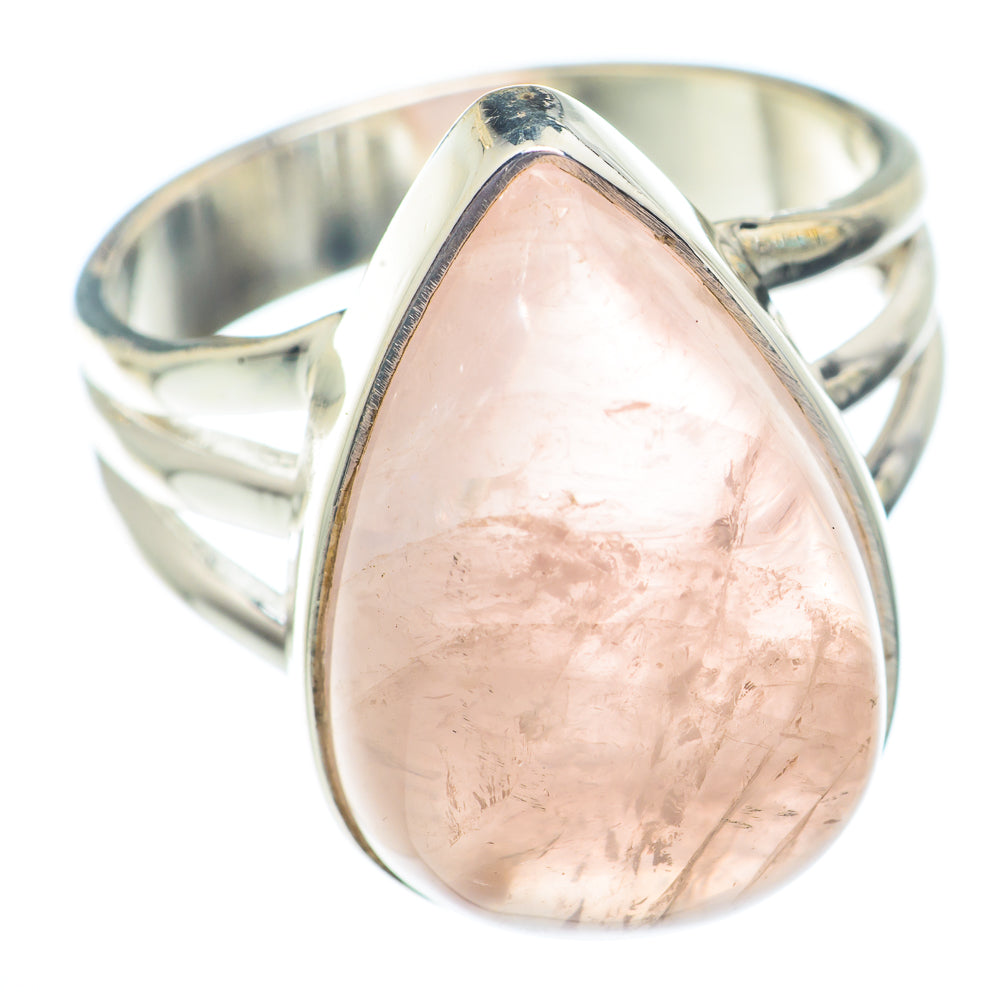 Rose Quartz Rings handcrafted by Ana Silver Co - RING73545