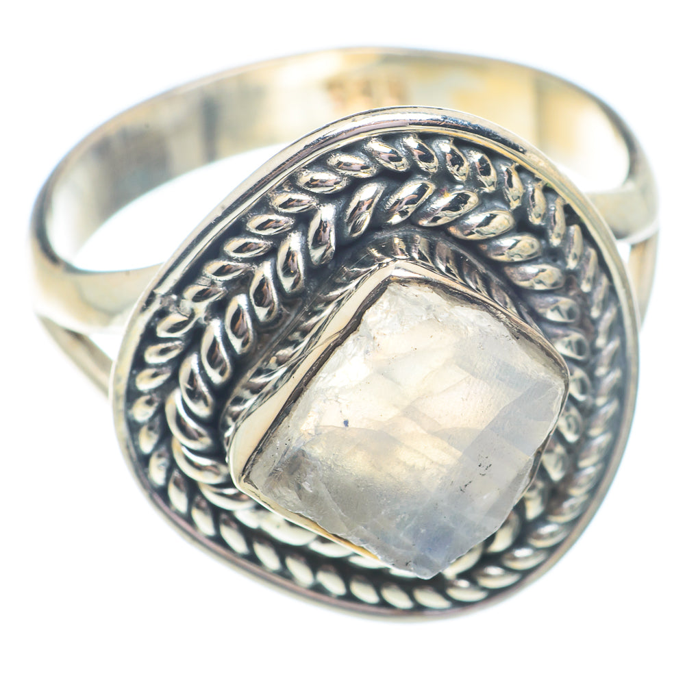 Rainbow Moonstone Rings handcrafted by Ana Silver Co - RING73559