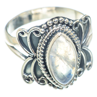 Rainbow Moonstone Rings handcrafted by Ana Silver Co - RING73560
