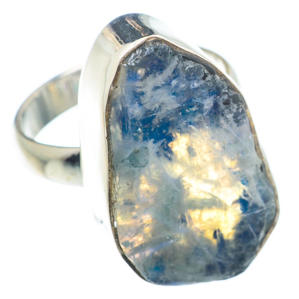 Rainbow Moonstone Rings handcrafted by Ana Silver Co - RING73561