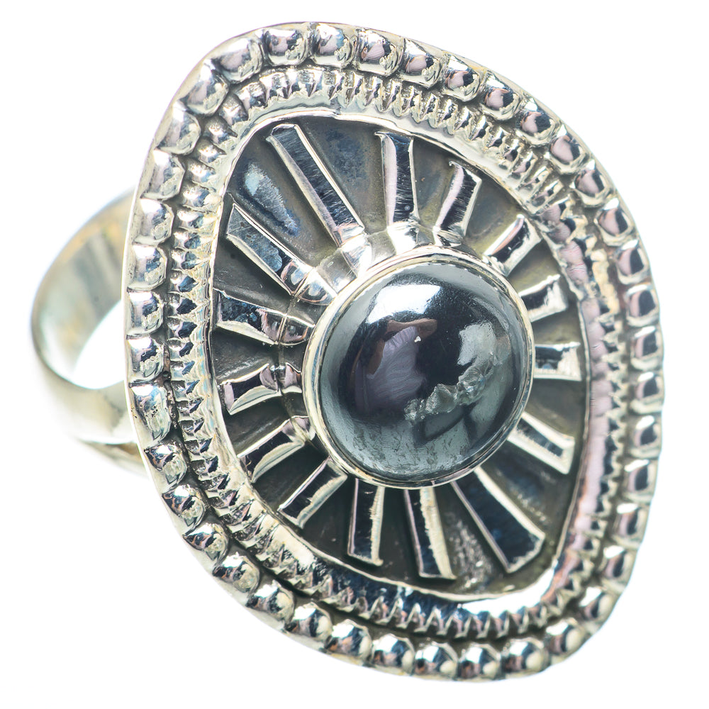 Snowflake Obsidian Rings handcrafted by Ana Silver Co - RING73567