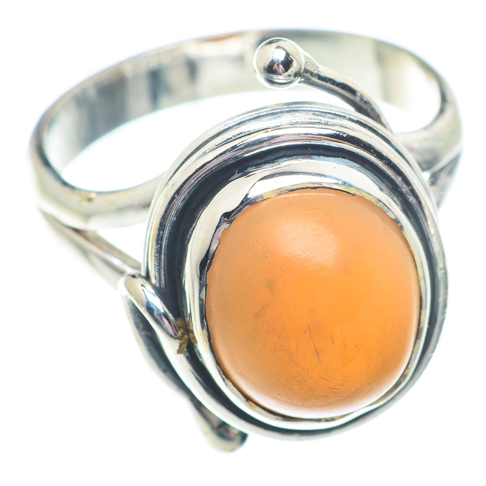 Peach Moonstone Rings handcrafted by Ana Silver Co - RING73590