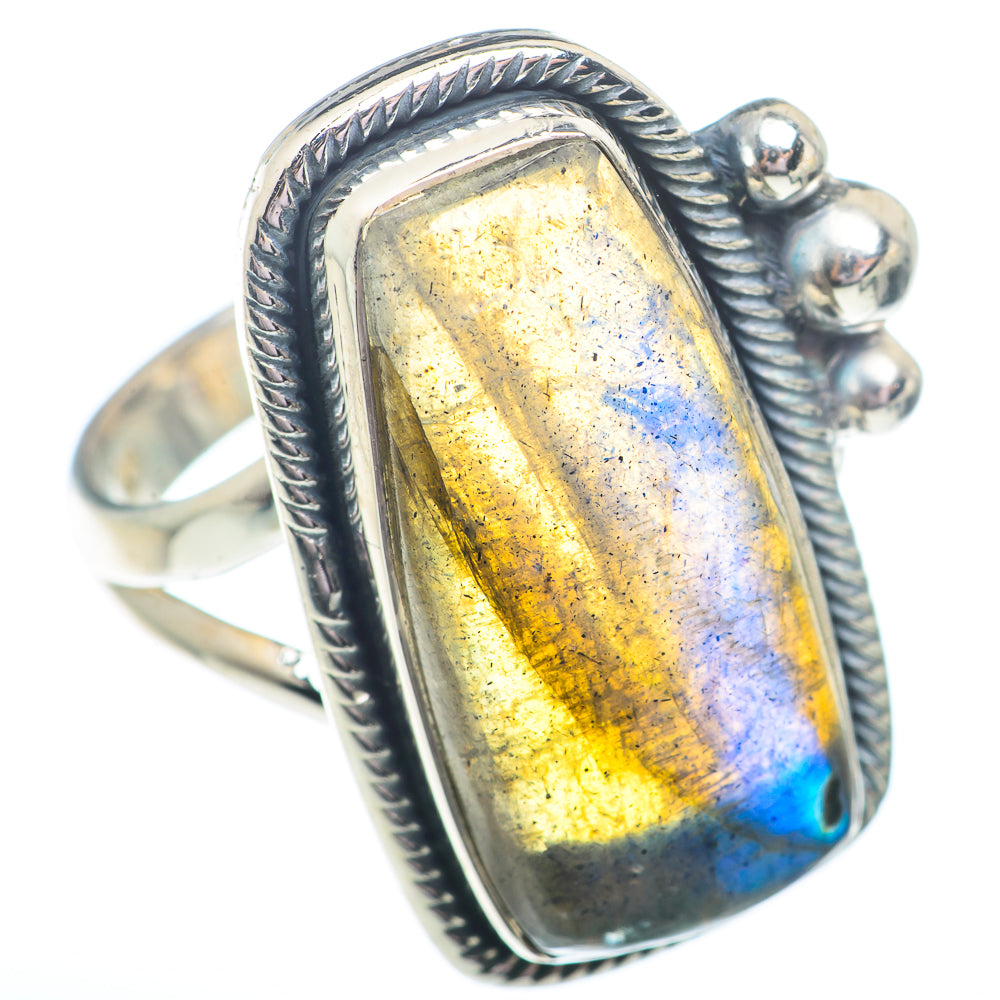 Labradorite Rings handcrafted by Ana Silver Co - RING73616