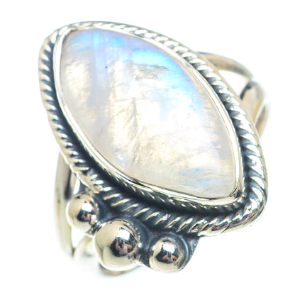 Rainbow Moonstone Rings handcrafted by Ana Silver Co - RING73694