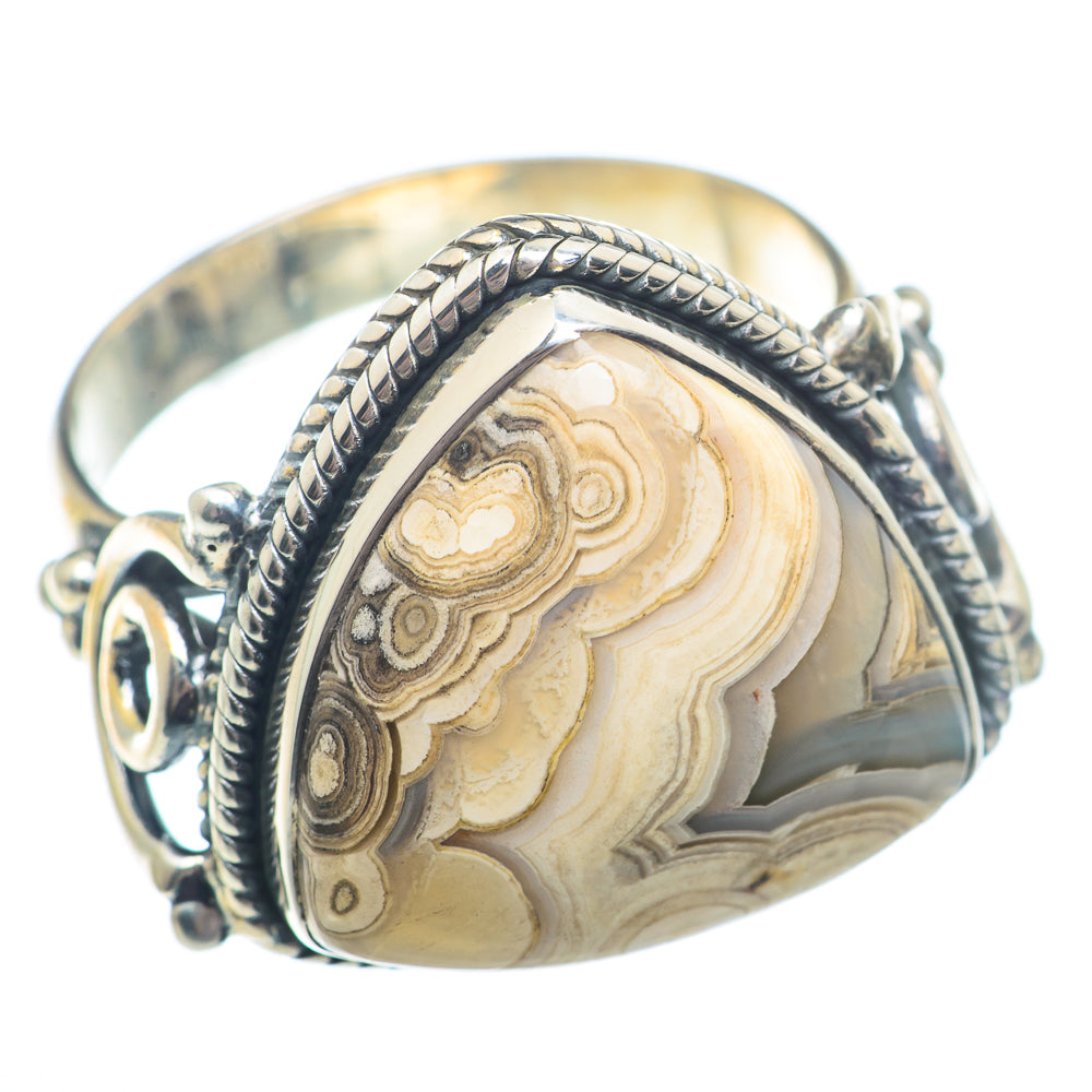 Laguna Lace Agate Rings handcrafted by Ana Silver Co - RING73701