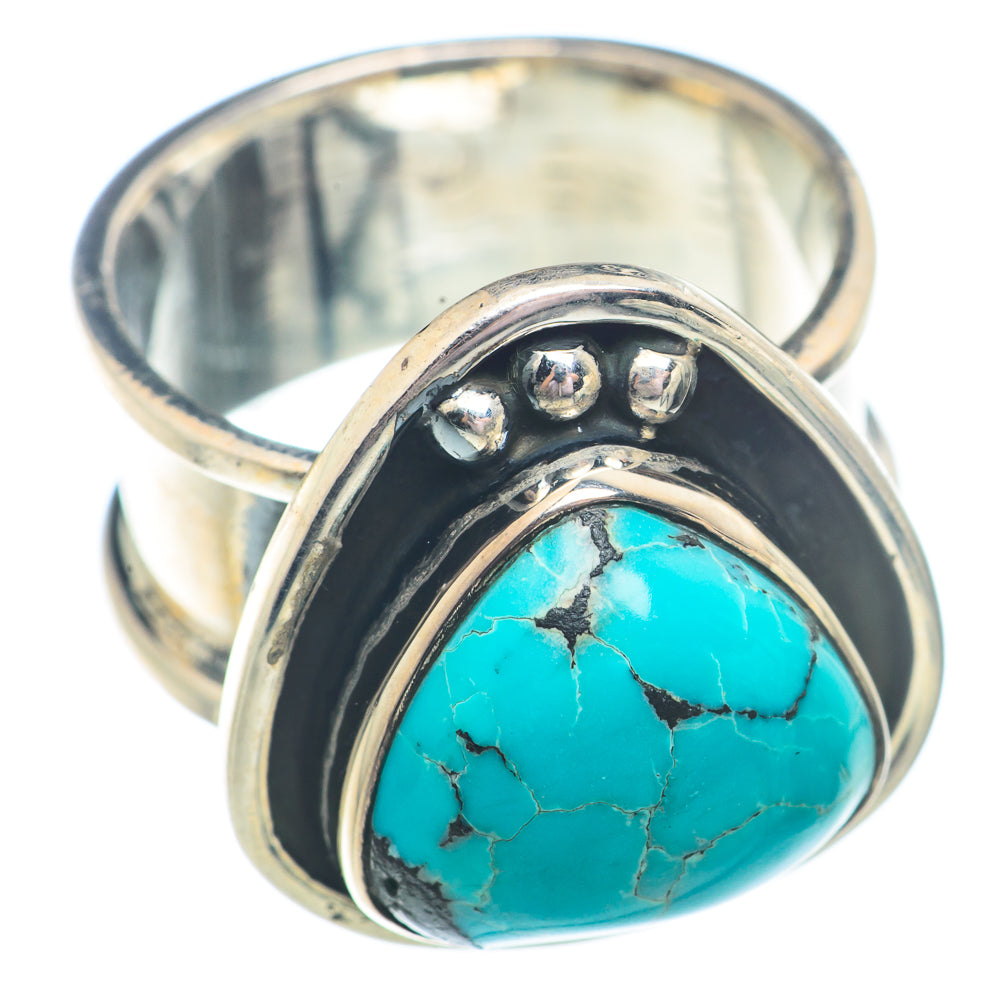 Tibetan Turquoise Rings handcrafted by Ana Silver Co - RING73708