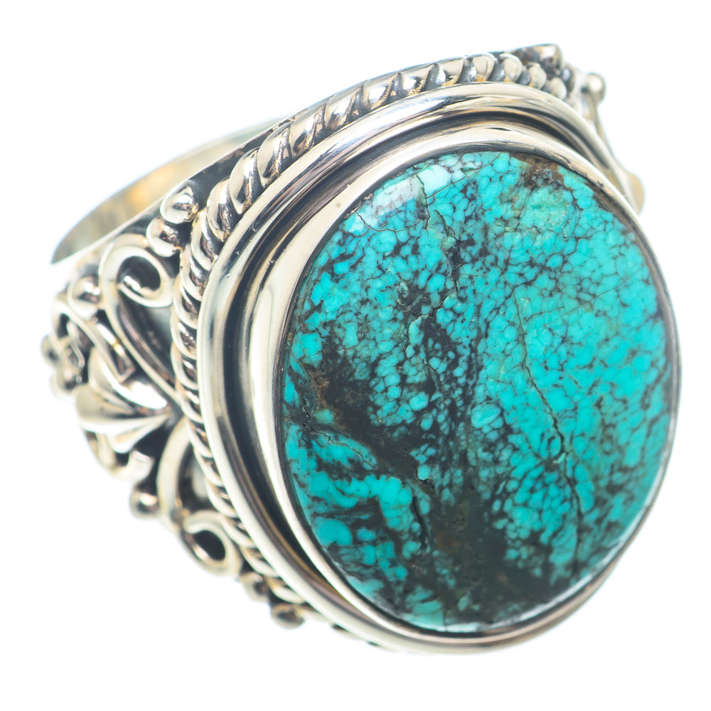 Tibetan Turquoise Rings handcrafted by Ana Silver Co - RING73715