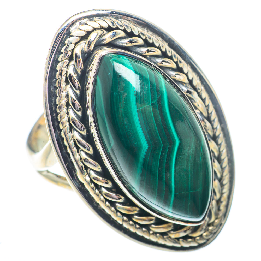 Malachite Rings handcrafted by Ana Silver Co - RING73717