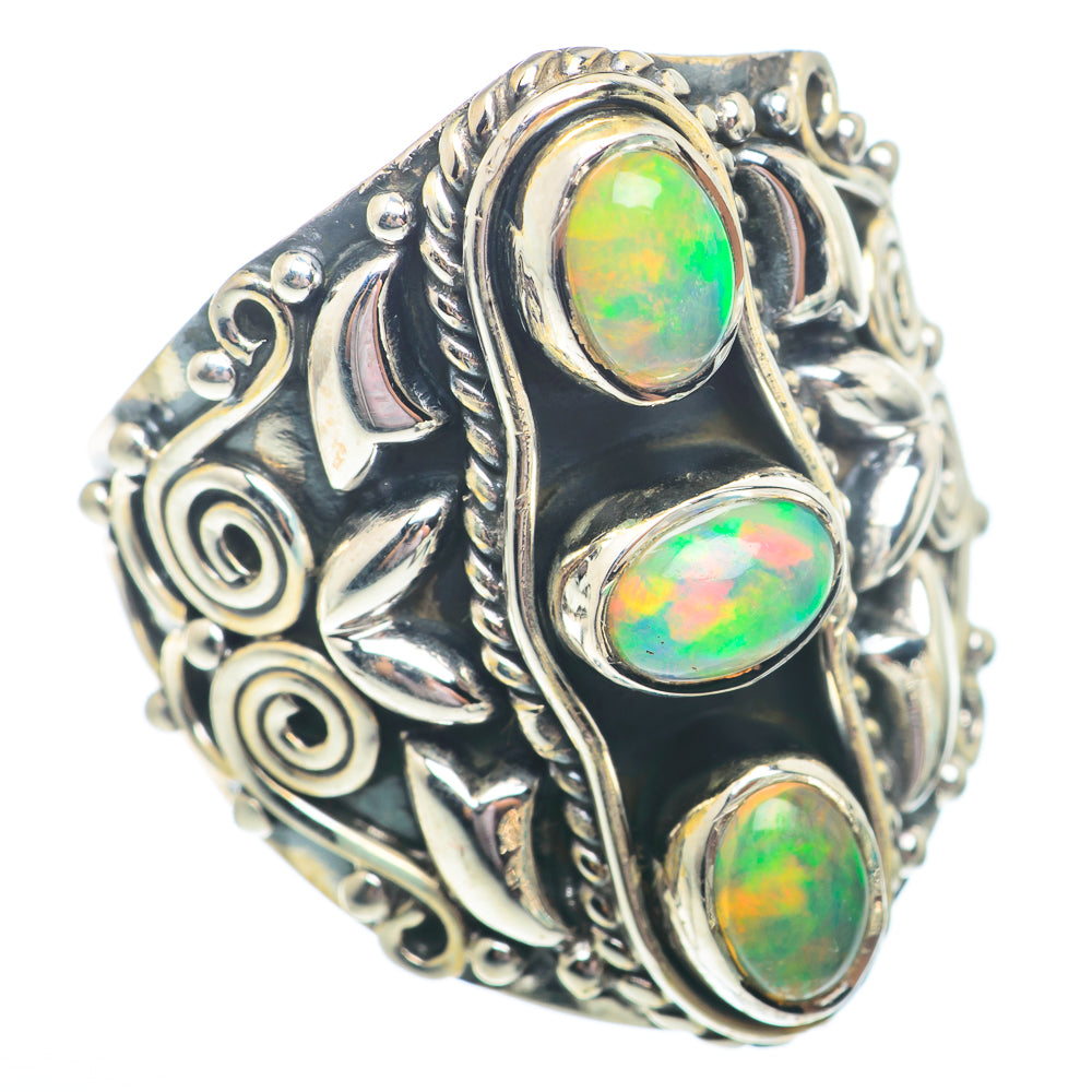 Ethiopian Opal Rings handcrafted by Ana Silver Co - RING73745