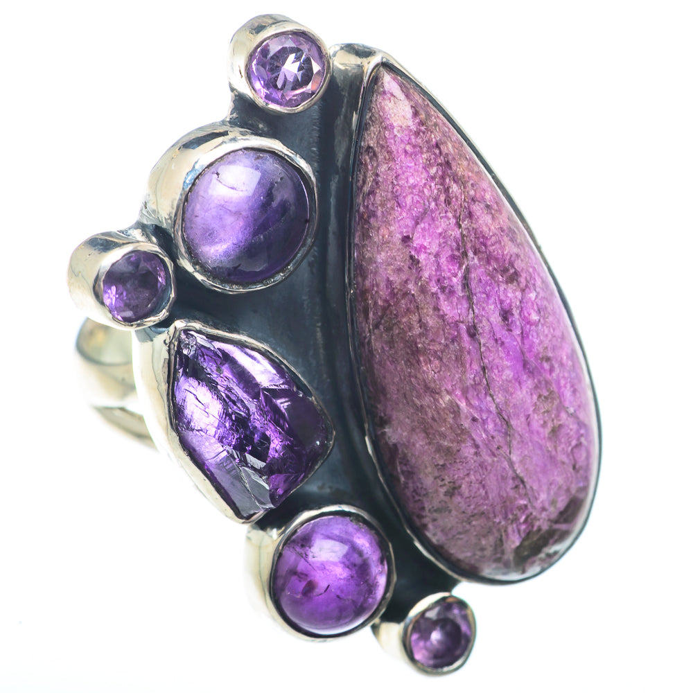 Stichtite, Amethyst Rings handcrafted by Ana Silver Co - RING73768