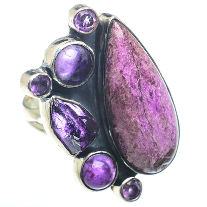 Stichtite, Amethyst Rings handcrafted by Ana Silver Co - RING73768