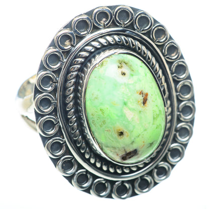 Lemon Chrysoprase Rings handcrafted by Ana Silver Co - RING73786 - Photo 2
