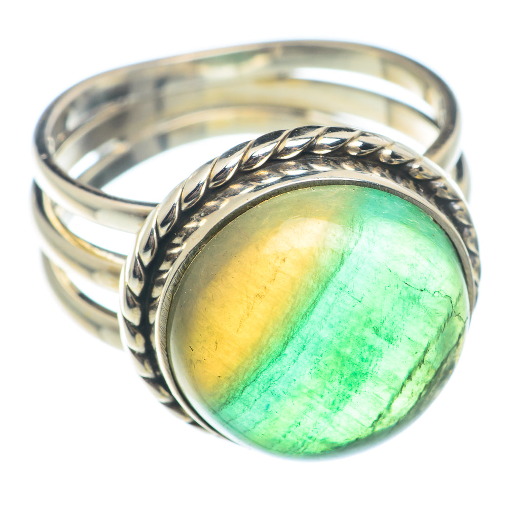 Green Fluorite Rings handcrafted by Ana Silver Co - RING73810