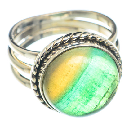 Green Fluorite Rings handcrafted by Ana Silver Co - RING73810