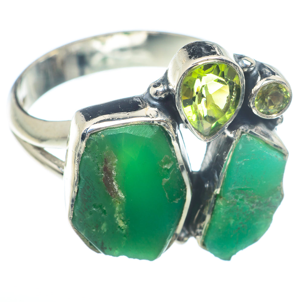 Chrysoprase Rings handcrafted by Ana Silver Co - RING73828